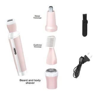 kemei-4-in-1-rechargeable-hair-remover-shaver-ladies-epilator-km-3024-random-color - 4