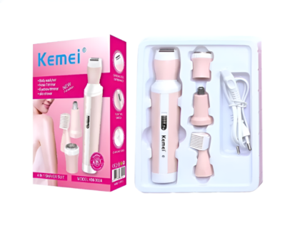 kemei-4-in-1-rechargeable-hair-remover-shaver-ladies-epilator-km-3024-random-color - 6